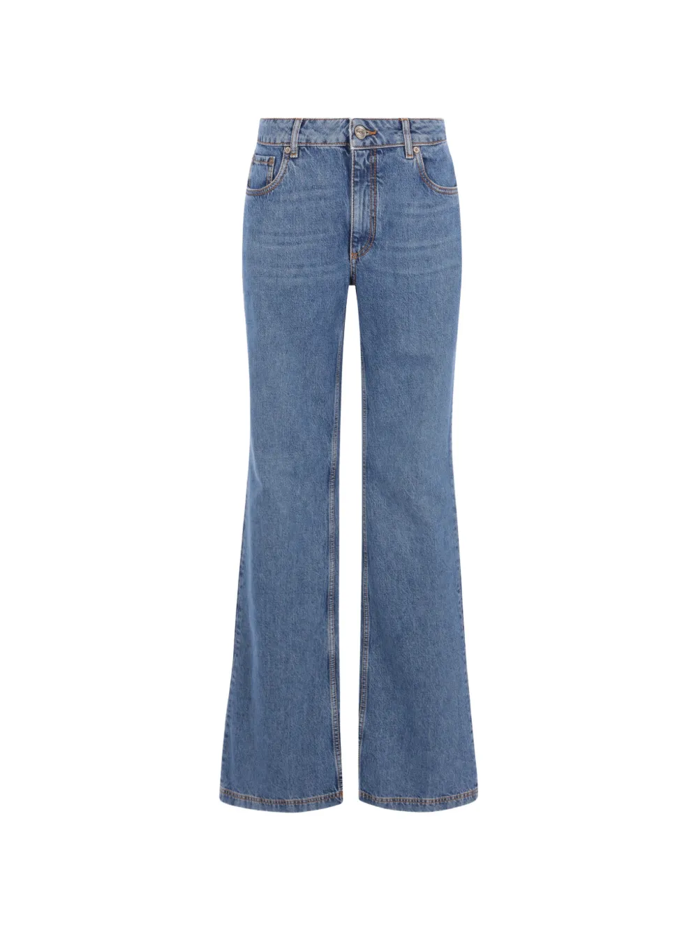 ETRO Pegaso-embroidered flared jeans - Blau
