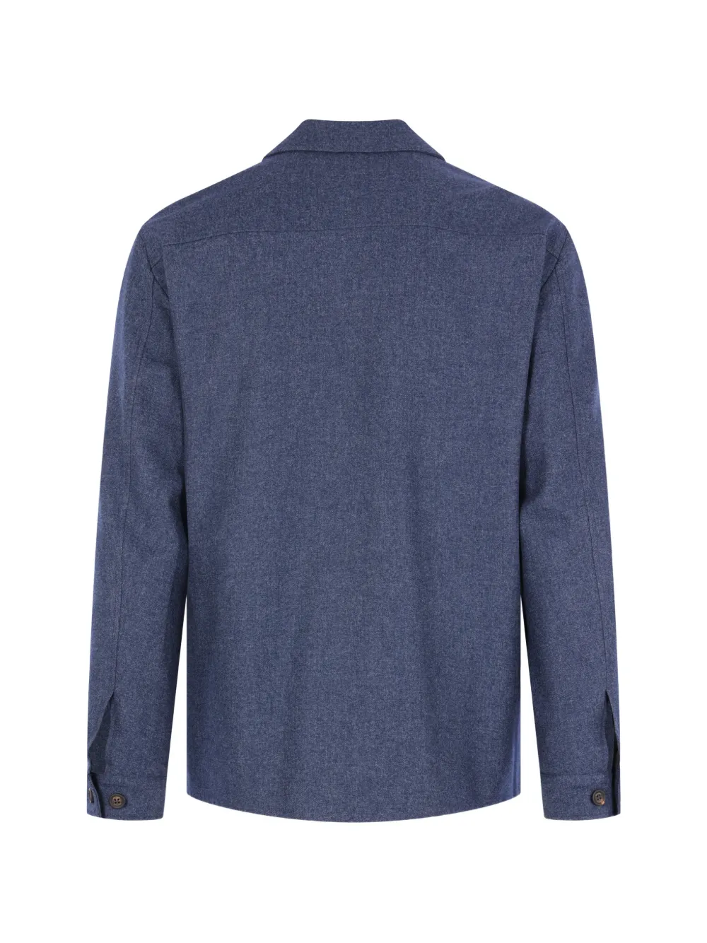 Eleventy Jas met knoopsluiting en klepzak Blauw