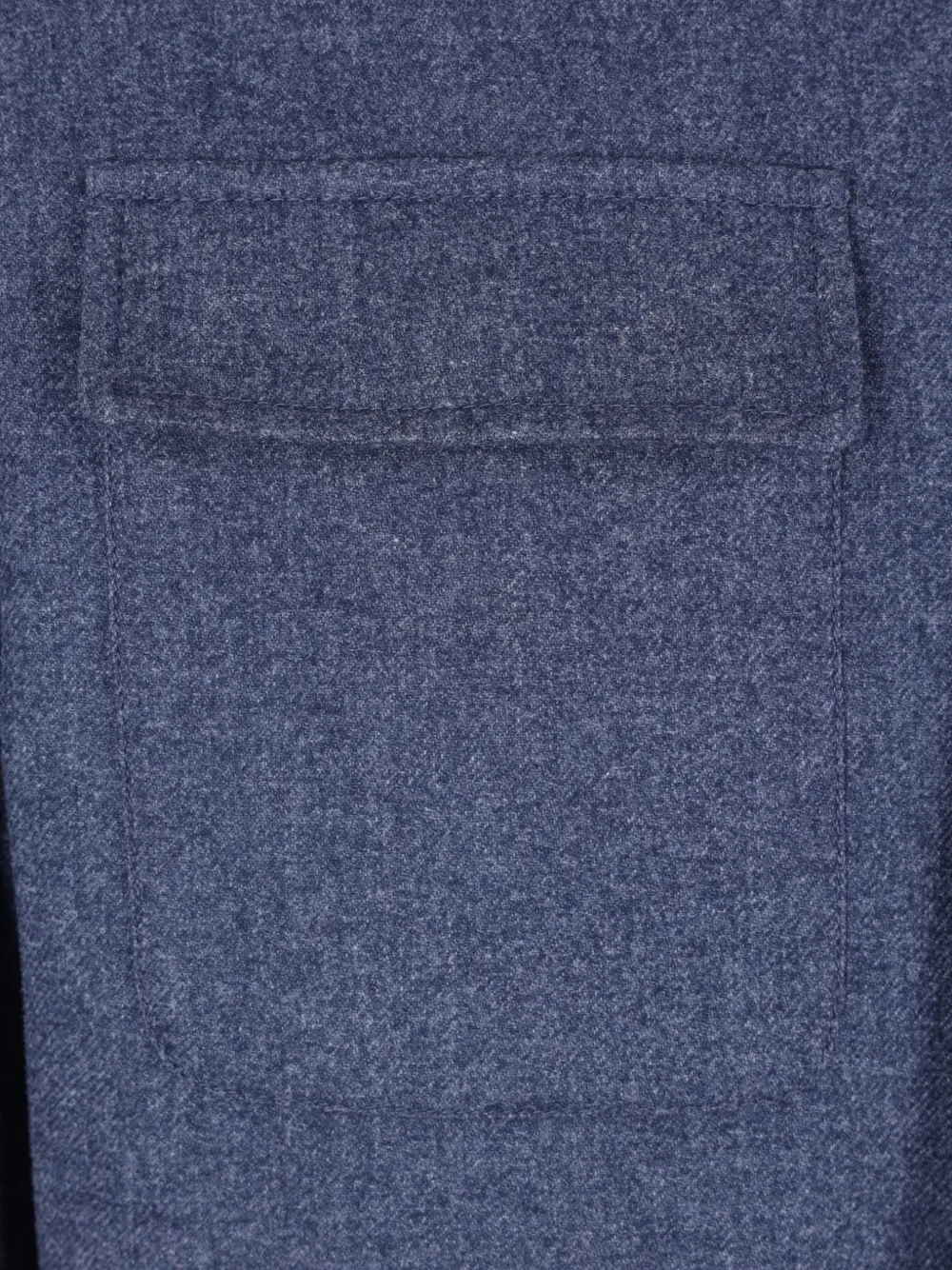 Eleventy Jas met knoopsluiting en klepzak Blauw
