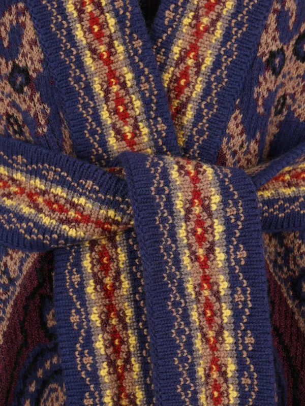 ETRO paisley-pattern Belted Jacket | ブルー | FARFETCH JP