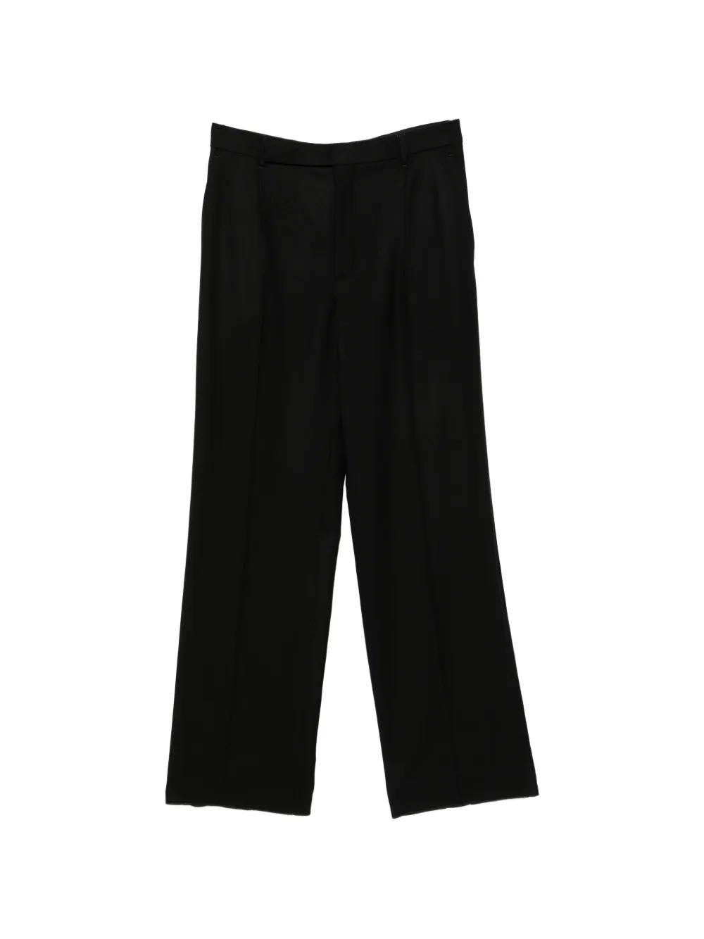 Saint Laurent Wide-Leg-Hose mit Bundfalten - Schwarz