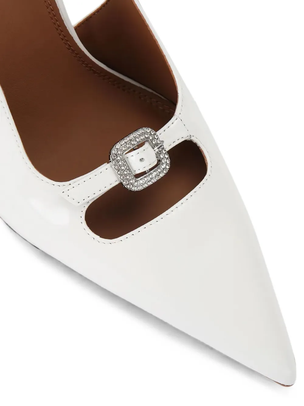 Kurt Geiger London crystal-embellished pointed-toe pumps Wit