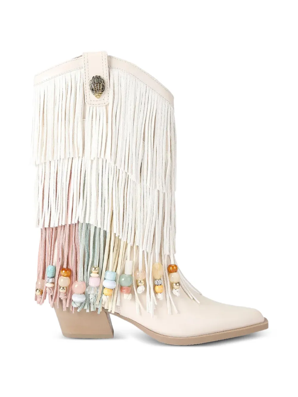 Kurt Geiger London fringed beaded boots Beige