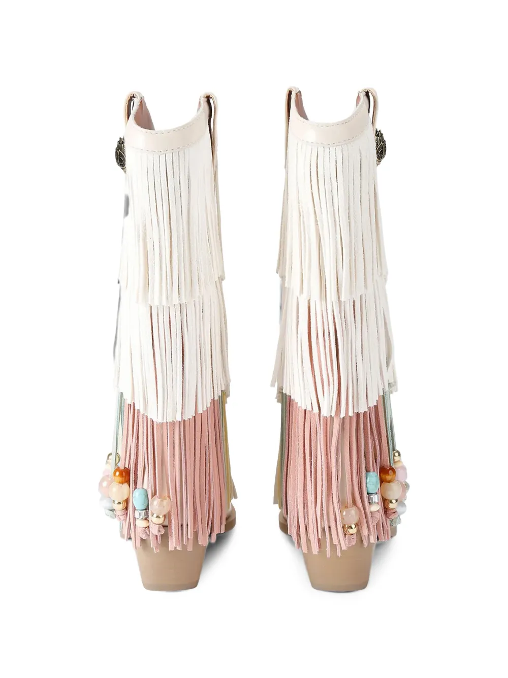 Kurt Geiger London fringed beaded boots Beige
