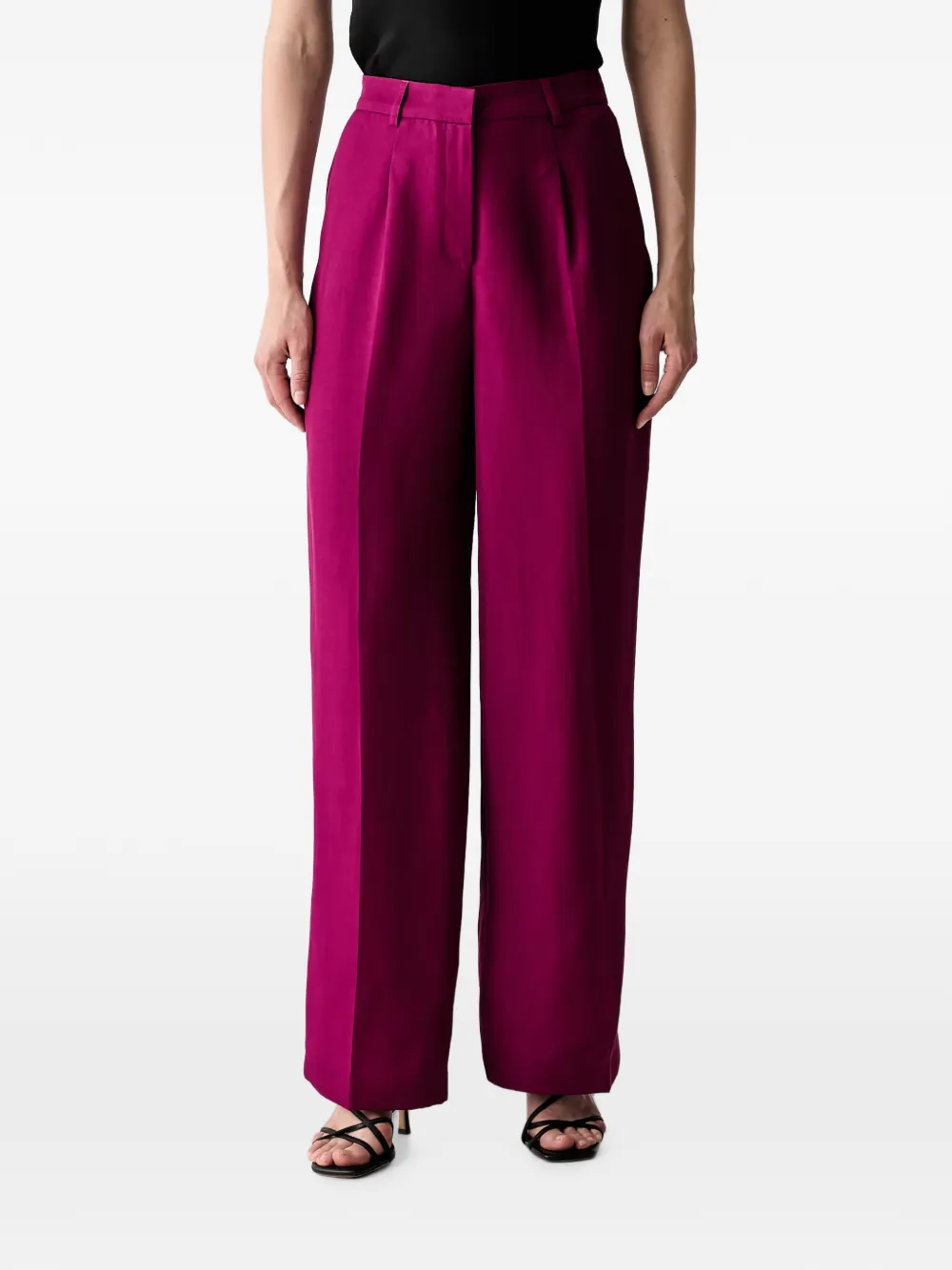 Morgan Pleated Tailored Trousers In Pink