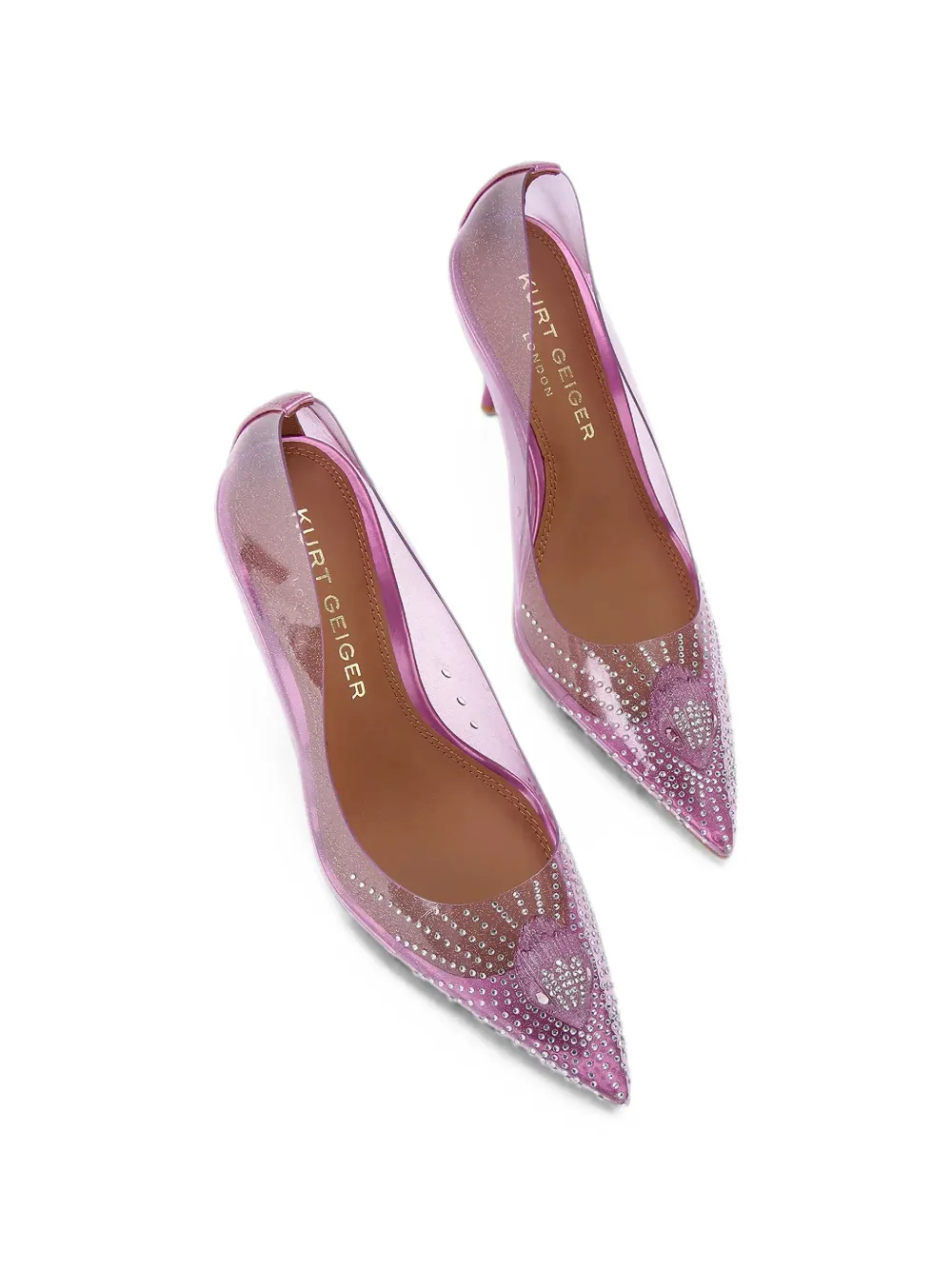 Kurt Geiger London crystal-embellished Eagle pumps Wit
