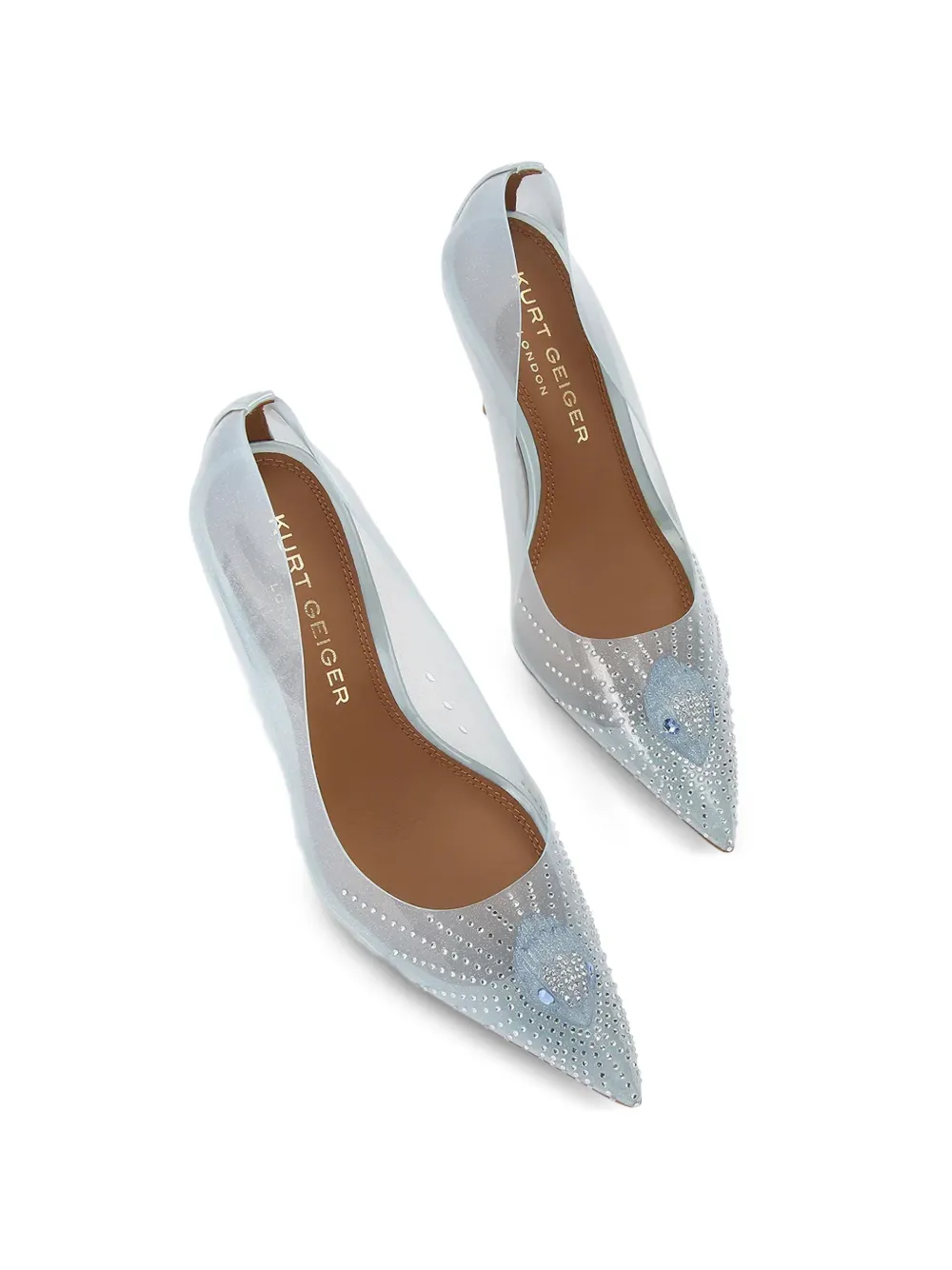 Kurt Geiger London crystal-embellished Eagle pumps Wit