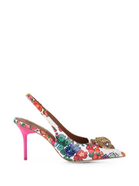 Kurt Geiger London floral-print crystal-embellished pumps