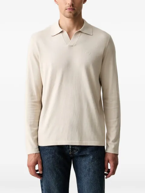 Marc O'Polo logo-embroidered fine-knit V-neck top