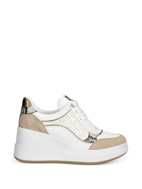 Michael Michael Kors logo-print snakeskin-effect sneakers