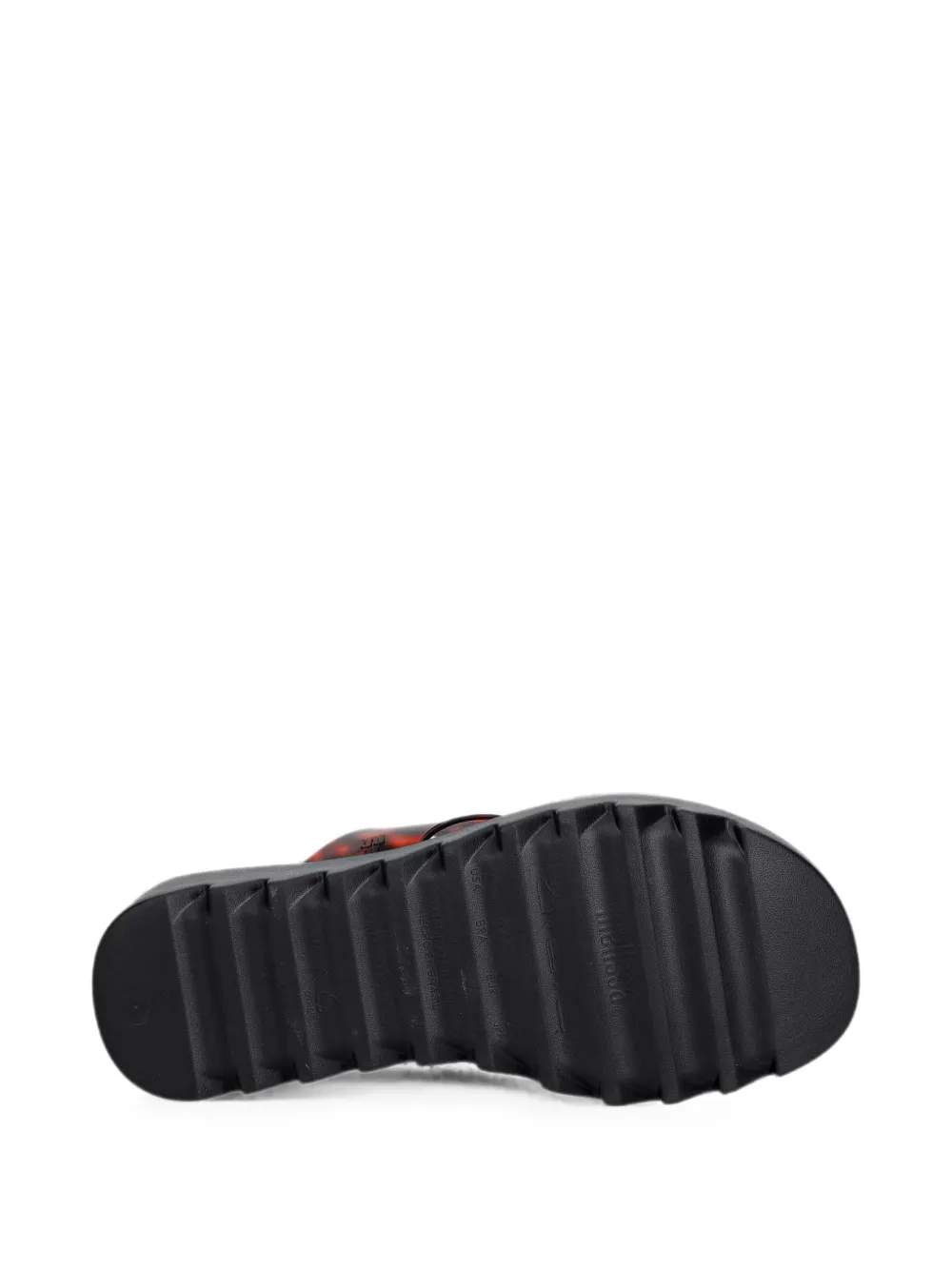 Melissa tortoiseshell-effect platform flip-flops Zwart