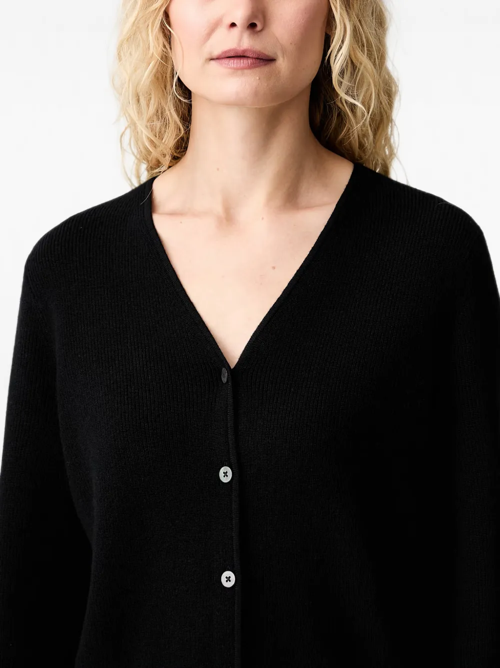 Marc O'Polo Geribbeld vest Zwart
