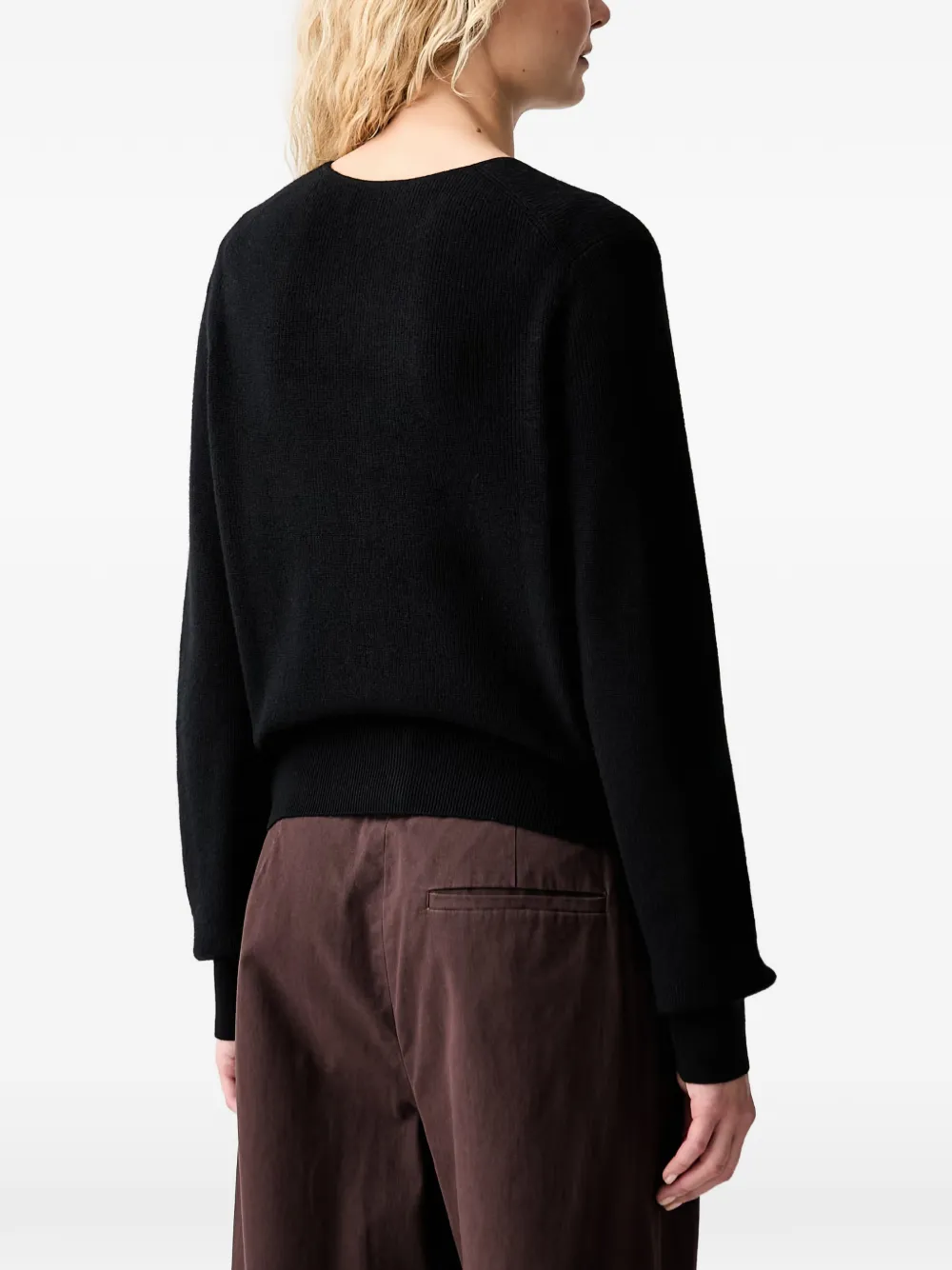 Marc O'Polo Geribbeld vest Zwart