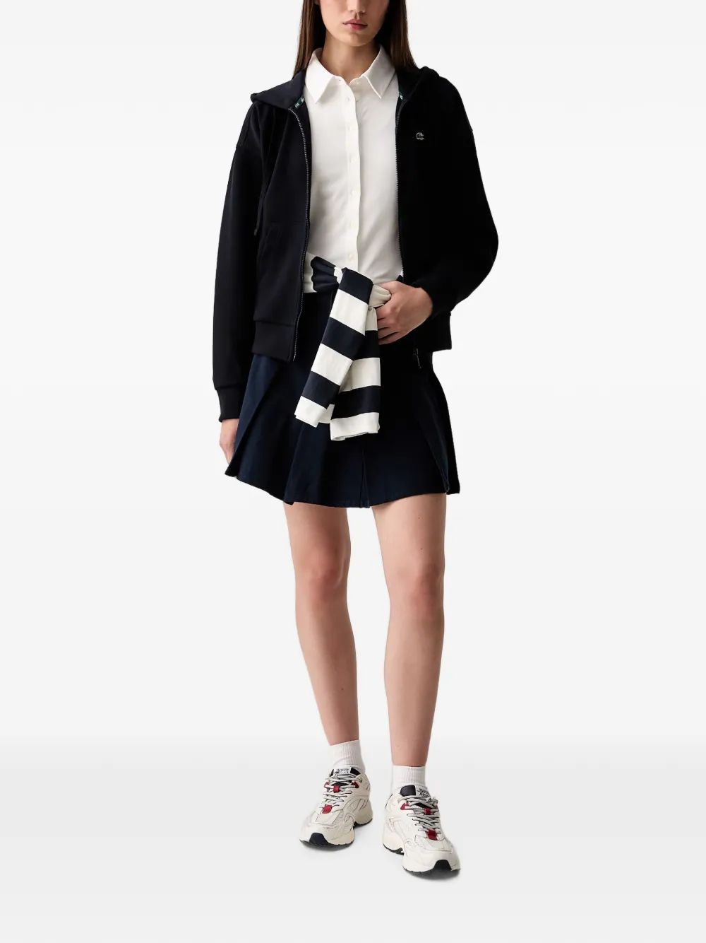 Lacoste Hoodie met logopatch Zwart