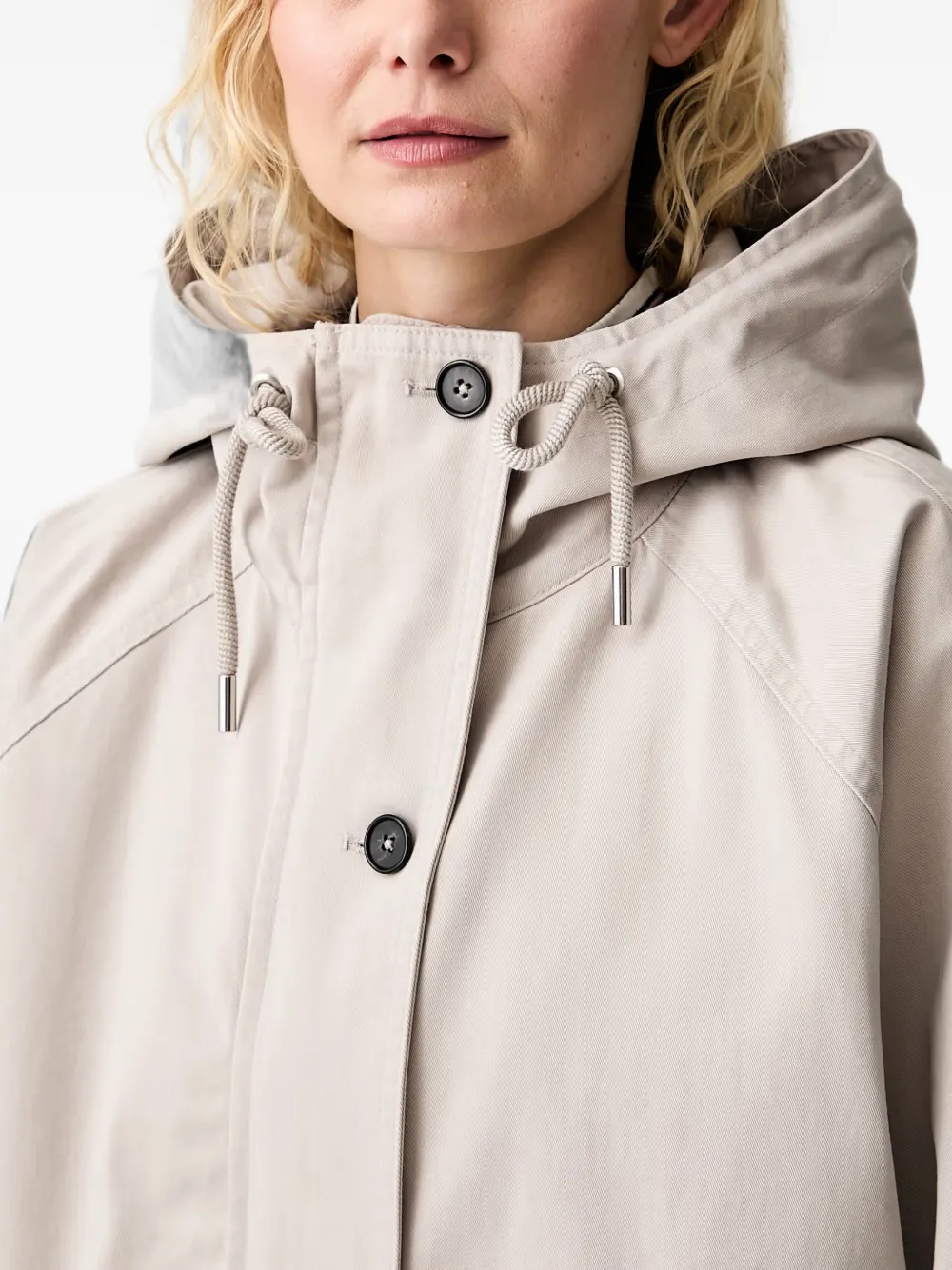 Marc O'polo Hooded Button-front Jacket In Multi
