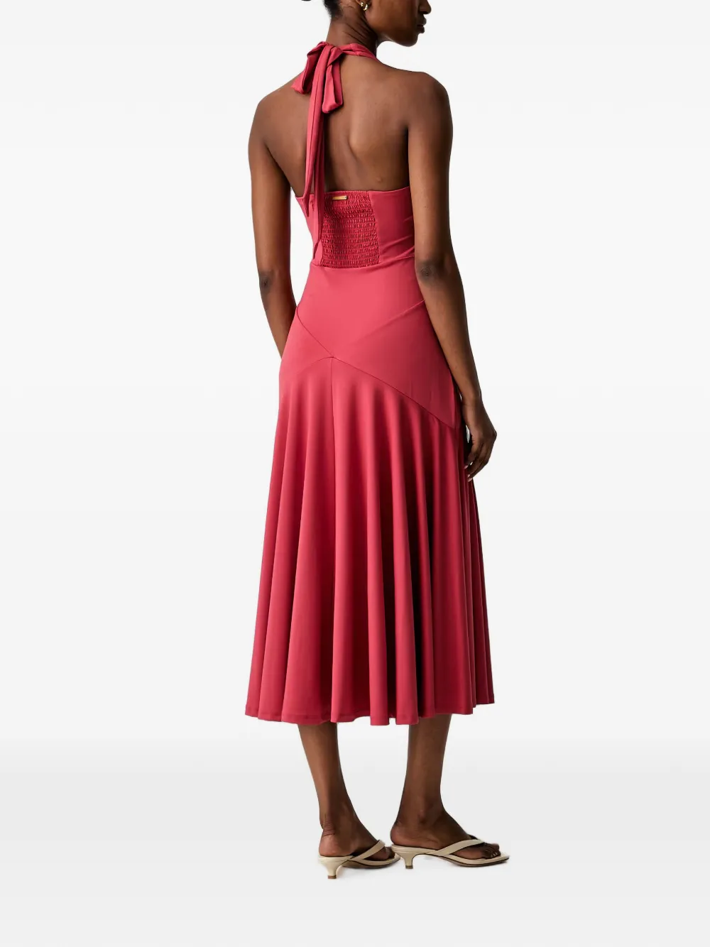 Michael Kors Stretch matte jersey midi-jurk Rood