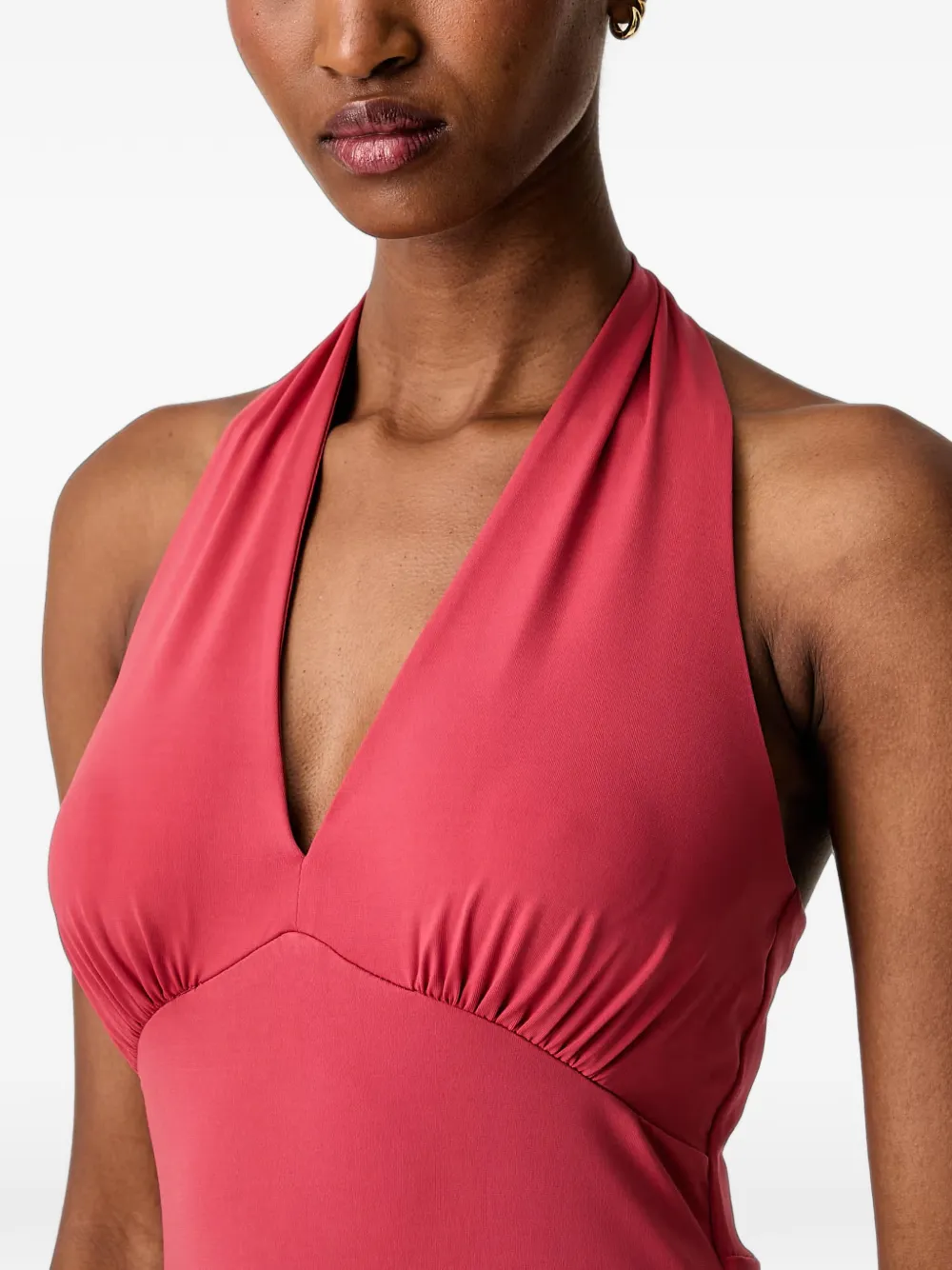 Michael Kors Stretch matte jersey midi-jurk Rood