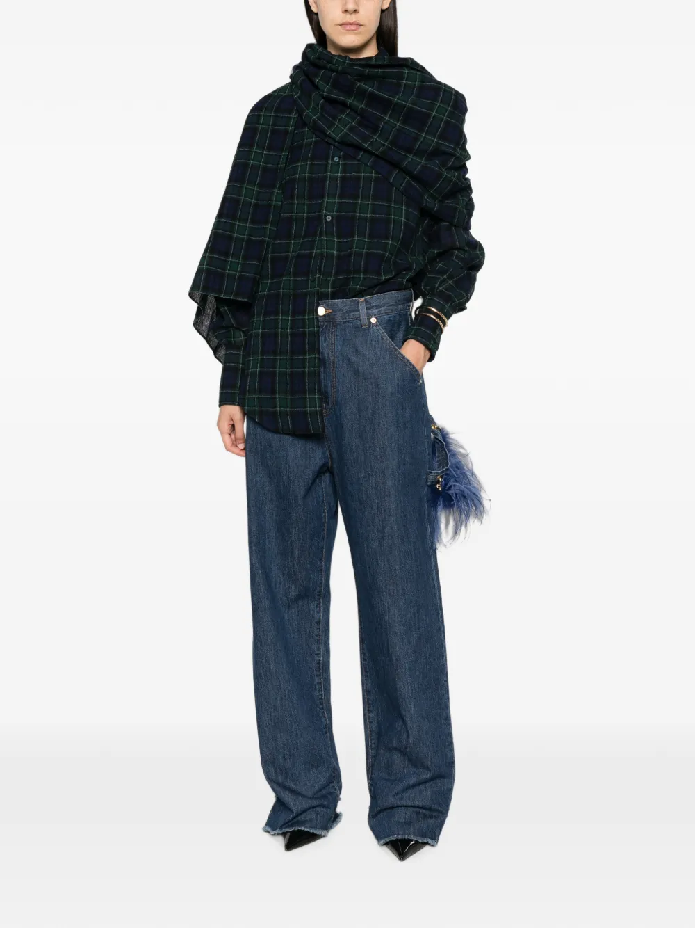 DARKPARK Gerafelde jeans Blauw