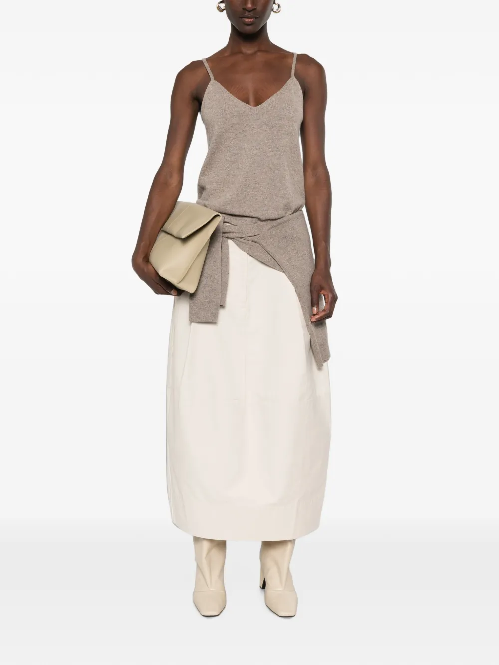 BOMPARD Kasjmier tanktop met V-hals Beige