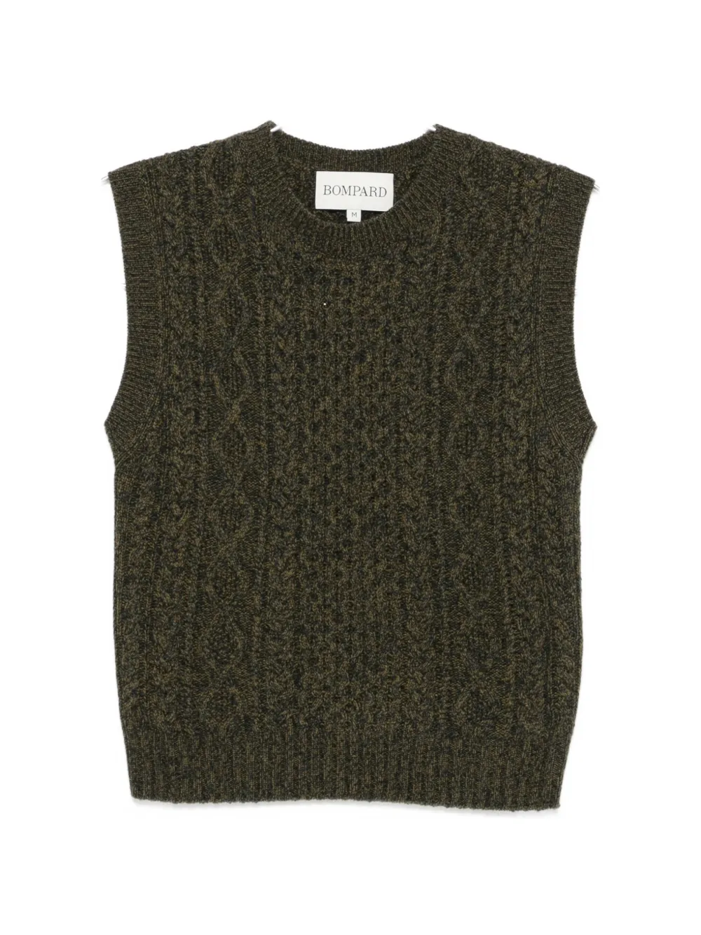 Bompard Cable-knit Sleeveless Vest In Green