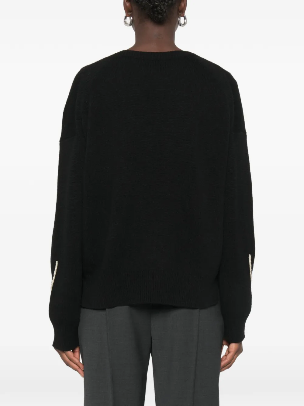 BOMPARD V-neck cashmere sweater Zwart