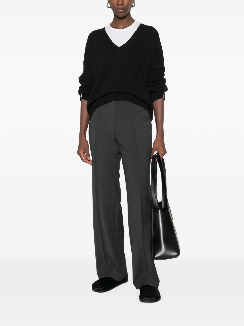 BOMPARD V-neck cashmere sweater Zwart