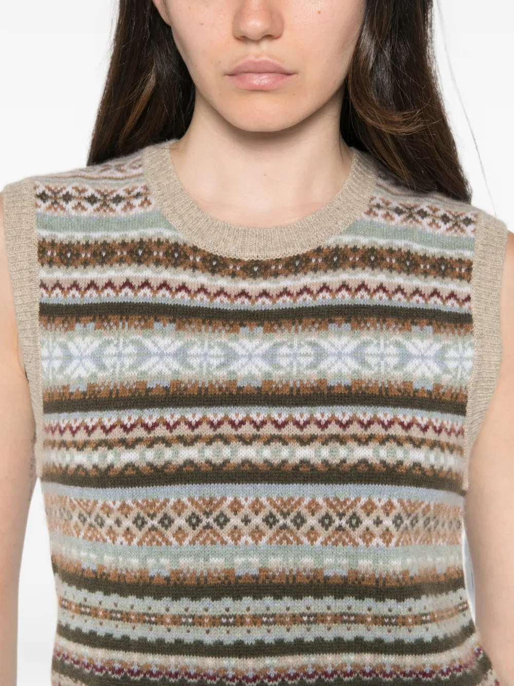 BOMPARD Top met ronde hals Beige