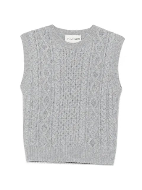 BOMPARD gilet en maille torsadée