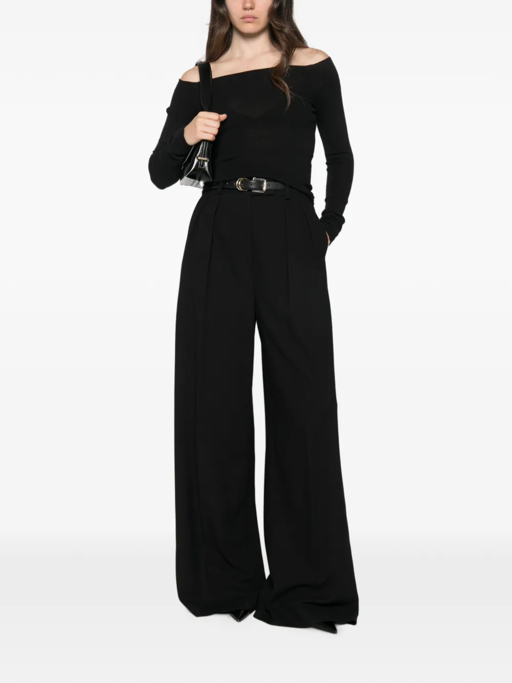 BOMPARD Naadloos Bardot T-shirt Zwart