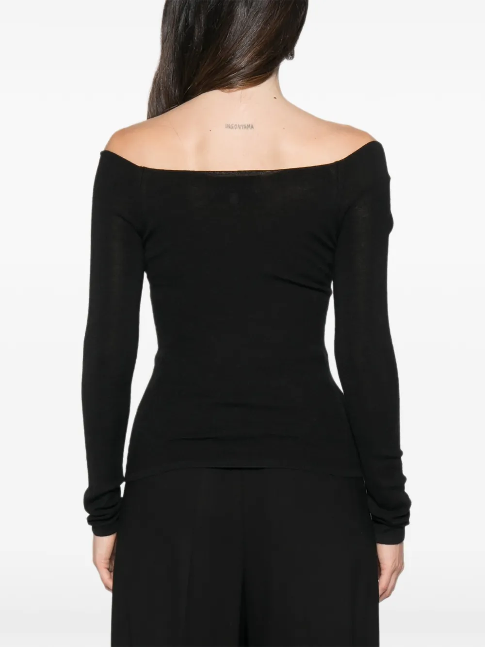 BOMPARD Naadloos Bardot T-shirt Zwart