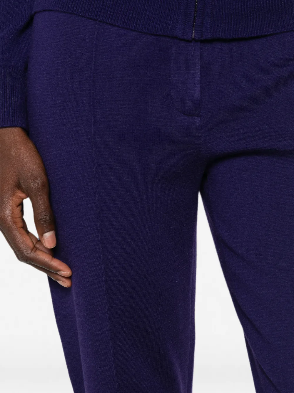 BOMPARD Gebreide bootcut broek Paars