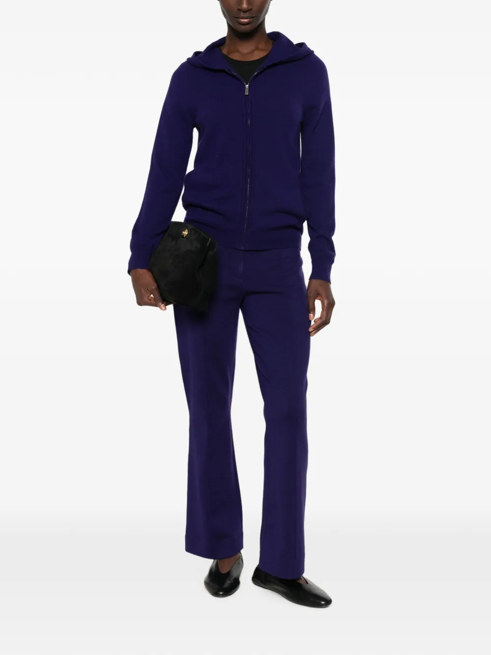 BOMPARD Gebreide bootcut broek Paars
