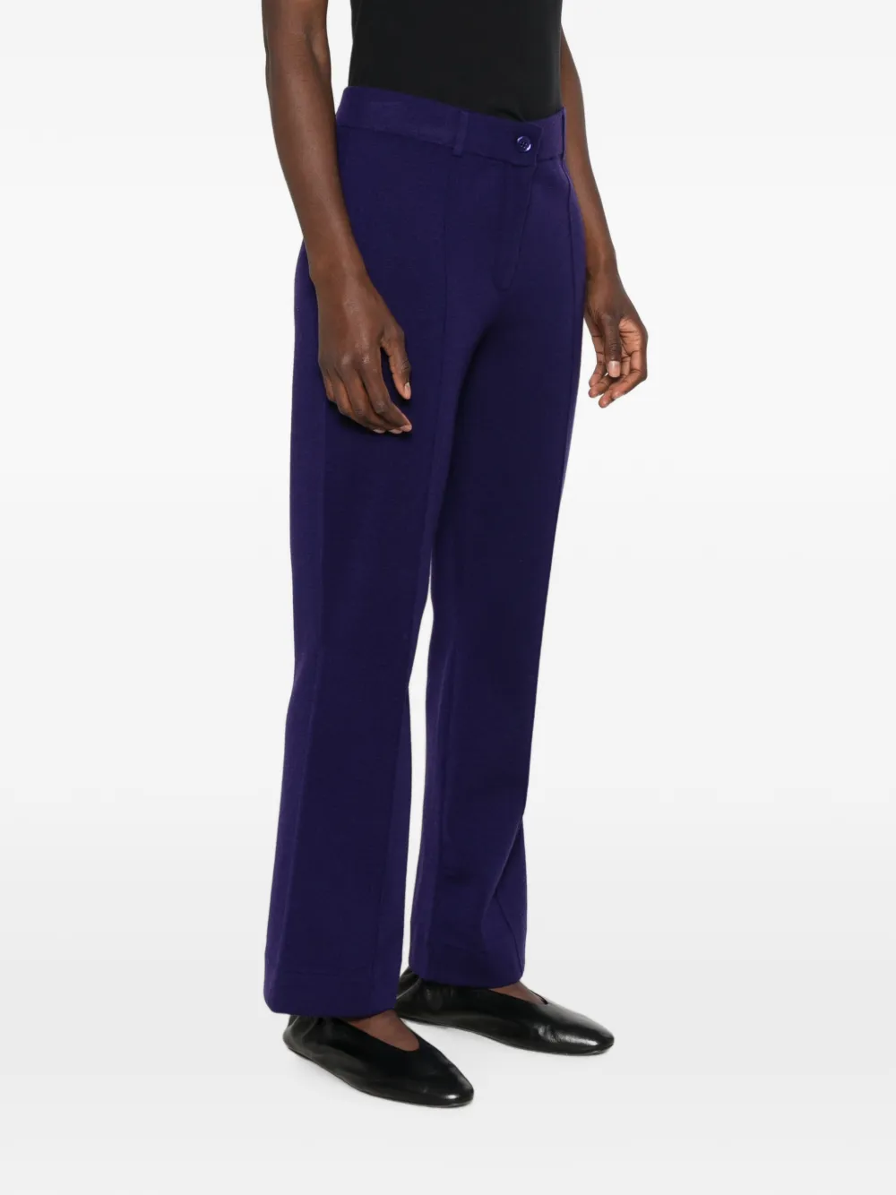 BOMPARD Gebreide bootcut broek Paars
