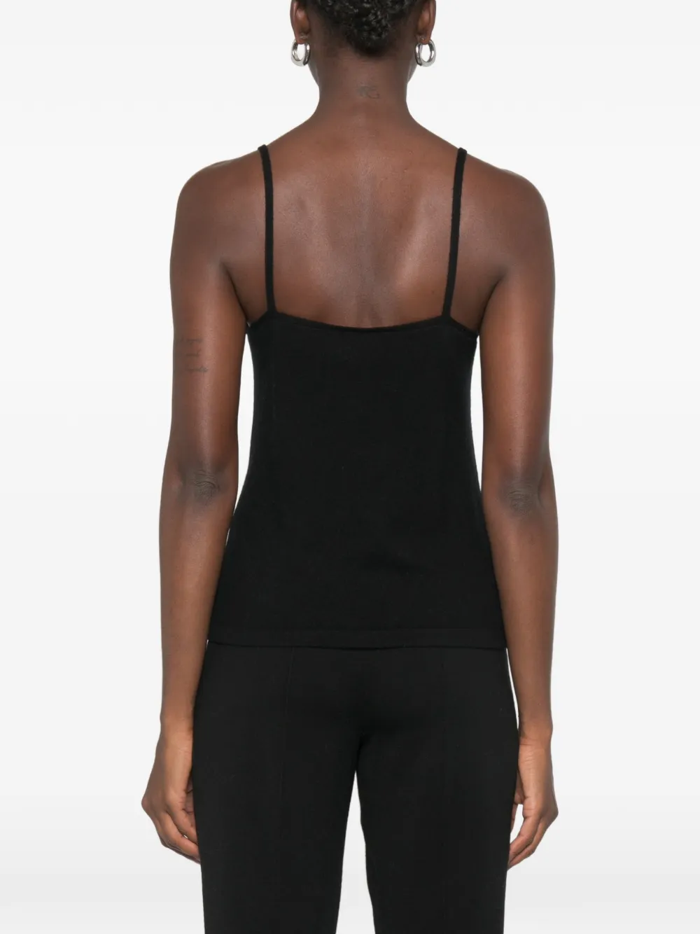 BOMPARD Tanktop met V-hals en spaghettibandjes Zwart
