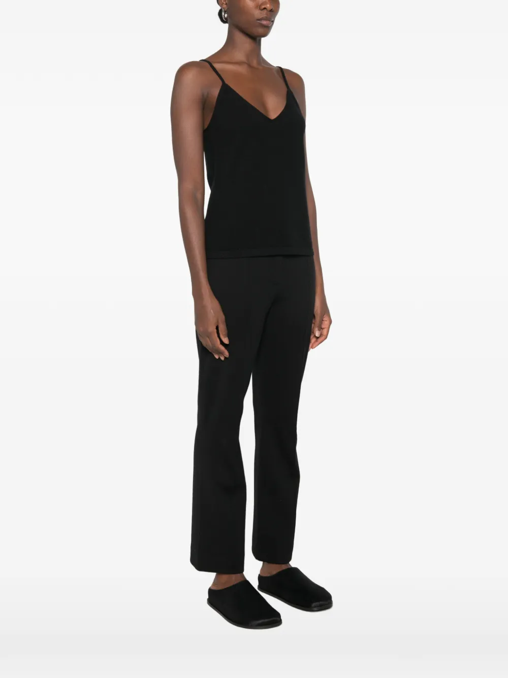BOMPARD Tanktop met V-hals en spaghettibandjes Zwart