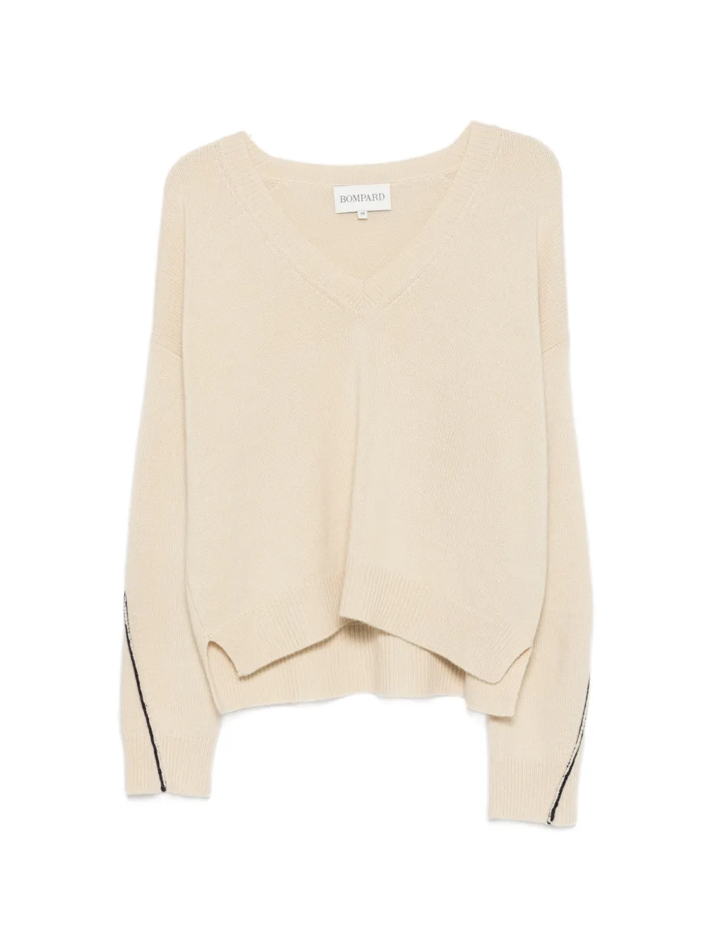 Bompard V-neck Long-sleeve Sweater In Brown