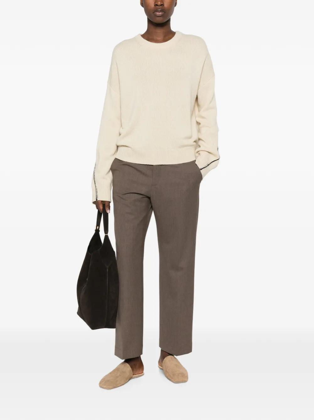 BOMPARD Sweater met ronde hals Beige