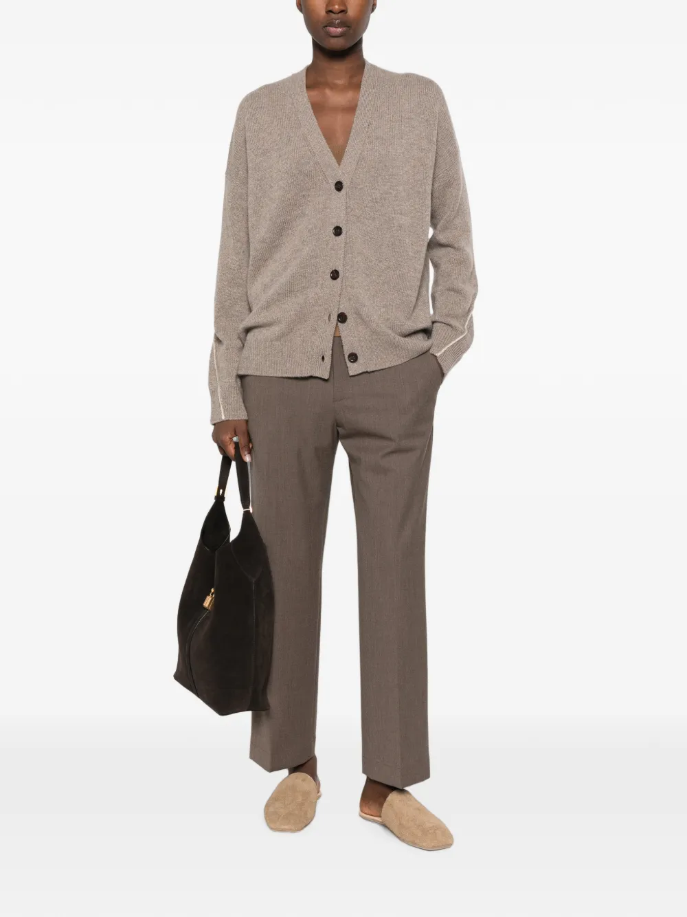 BOMPARD Vest met V-hals Beige