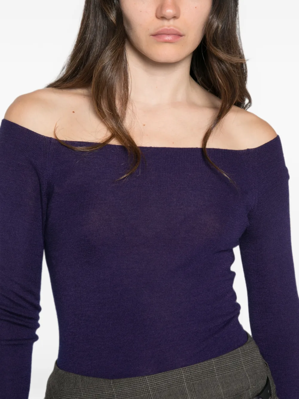 BOMPARD T-shirt met bardot-hals Paars