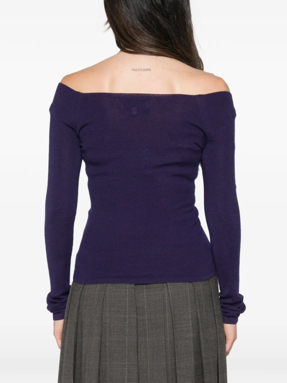 BOMPARD T-shirt met bardot-hals Paars