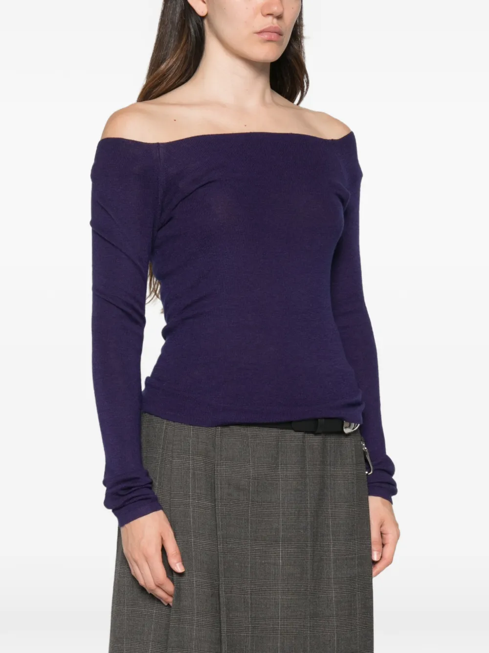 BOMPARD T-shirt met bardot-hals Paars