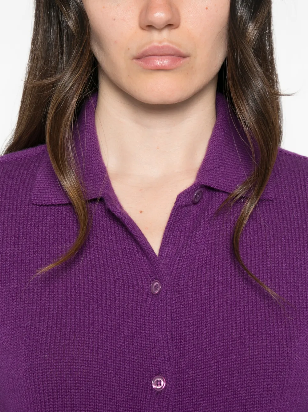 BOMPARD Vest met polokraag Paars