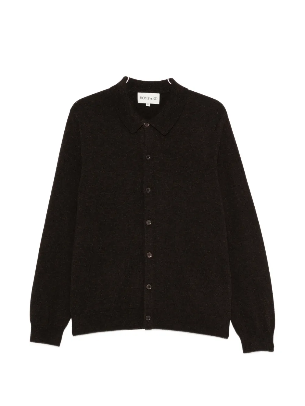 BOMPARD jersey-knit shirt-collar cardigan - Braun