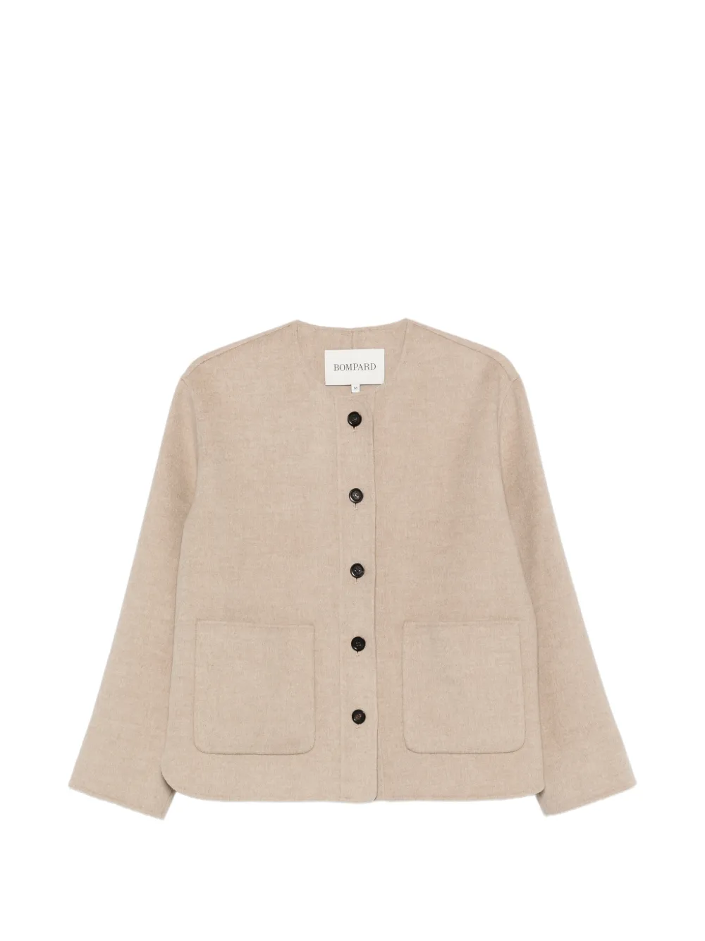 Bompard Collarless Double-sided Jacket In Neutral