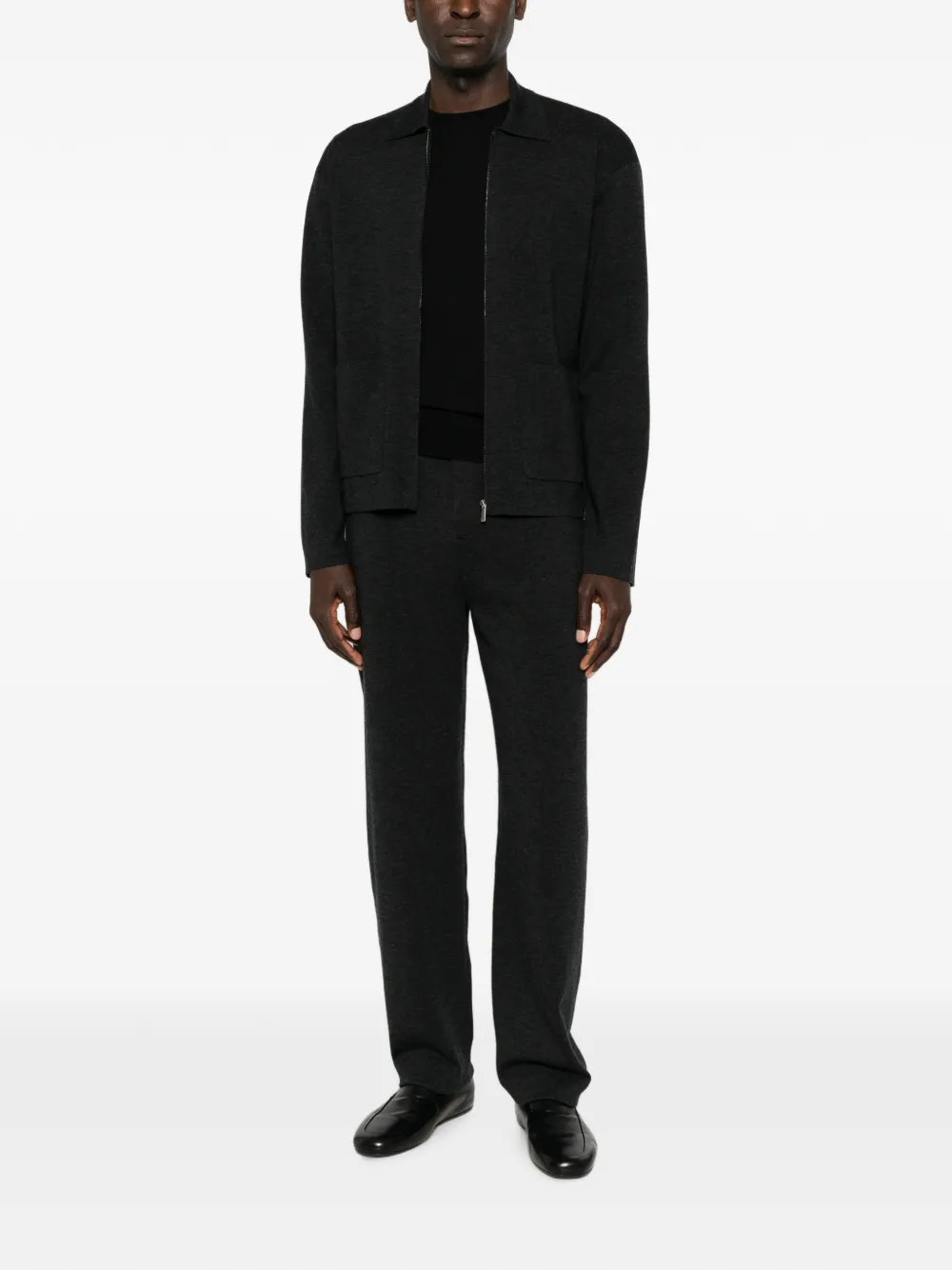 BOMPARD Milano broek met riemlussen Grijs