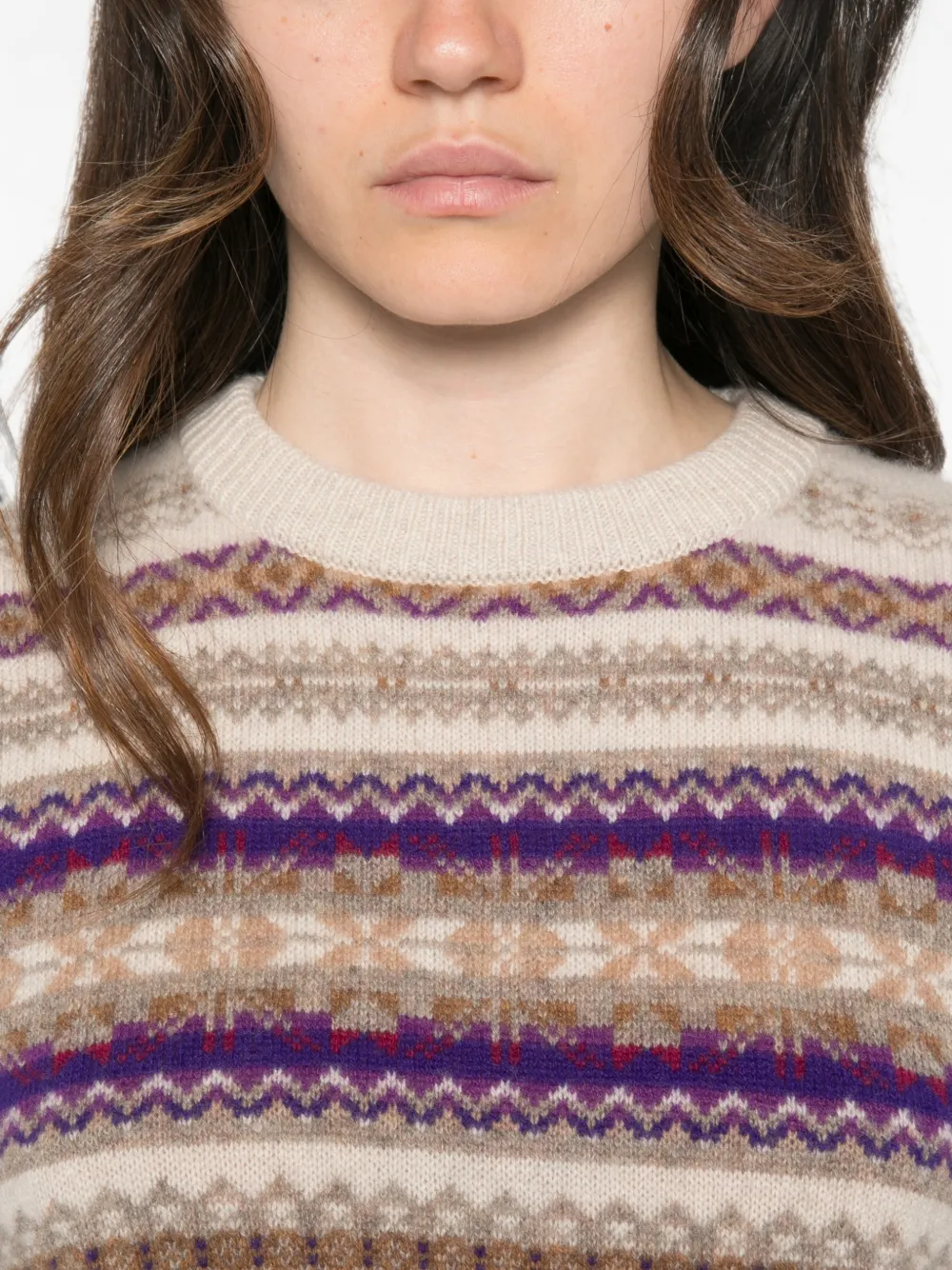 BOMPARD Sweater met ronde hals Beige