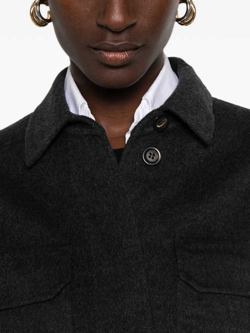 BOMPARD Jack van dubbelzijdige stof met zakdetail Grijs