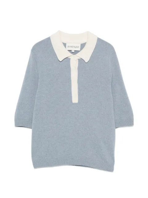BOMPARD cashmere two-tone polo top