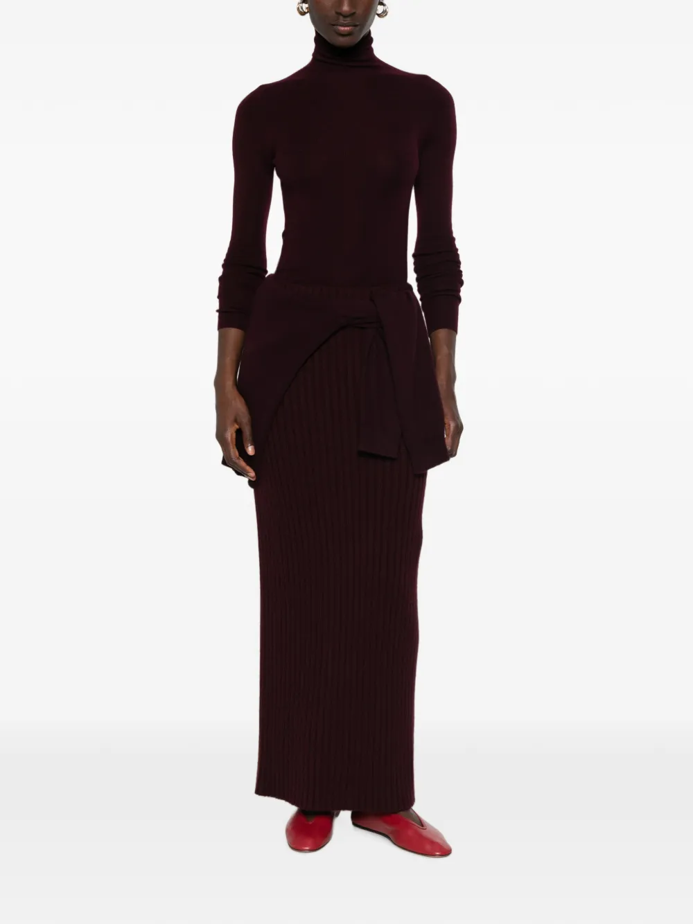BOMPARD Kasjmier maxi-rok Rood