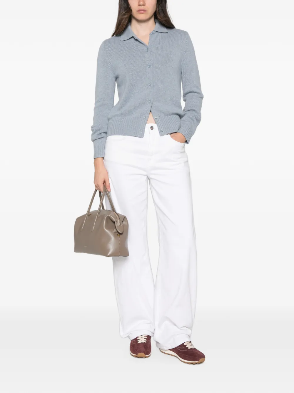 BOMPARD Kasjmier vest met stiksels Blauw